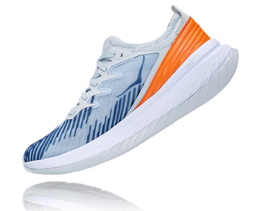 Hoka Australia One One Carbon X-SPE - Mens Running Shoes White/Blue - UBVRJ-2089